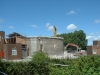 Parbold - The start of the job: 2 track machines broke out reinforced concrete silo.