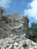 Parbold - Close up of broken reinforced concrete.